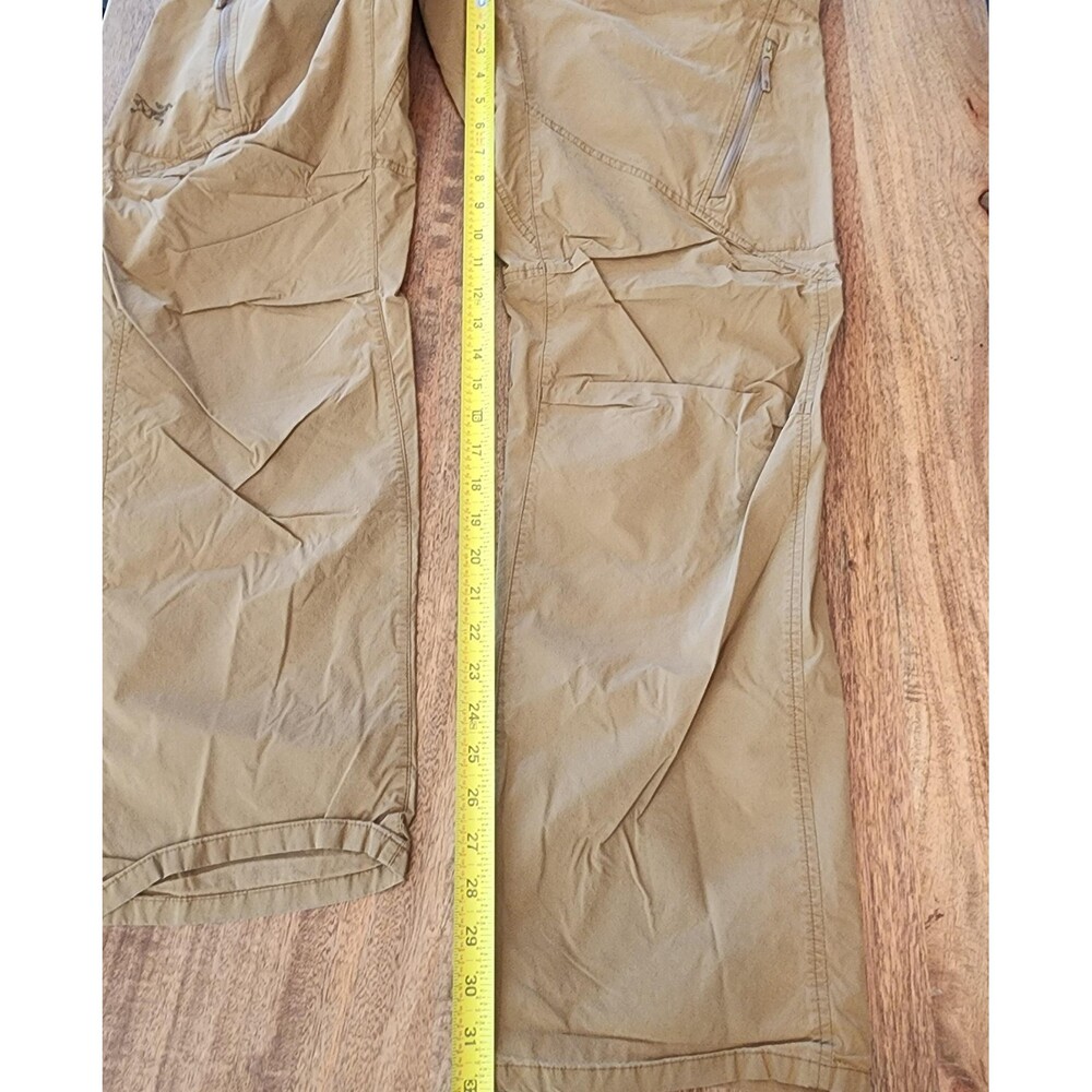 Arc'teryx Pants Mens 36x32 Beige Trim Fit Hiking Zip Pocket Stretch Khakis - Picture 15 of 16
